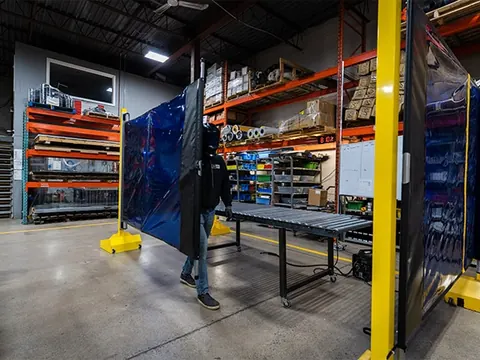 Industrial curtain enclosure