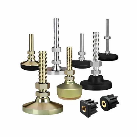 Leveling mounts and glides