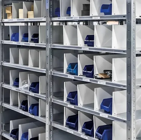 Visible parts storage shelving