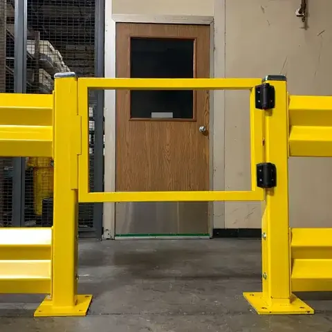 Yellow guardrail and handrail systems